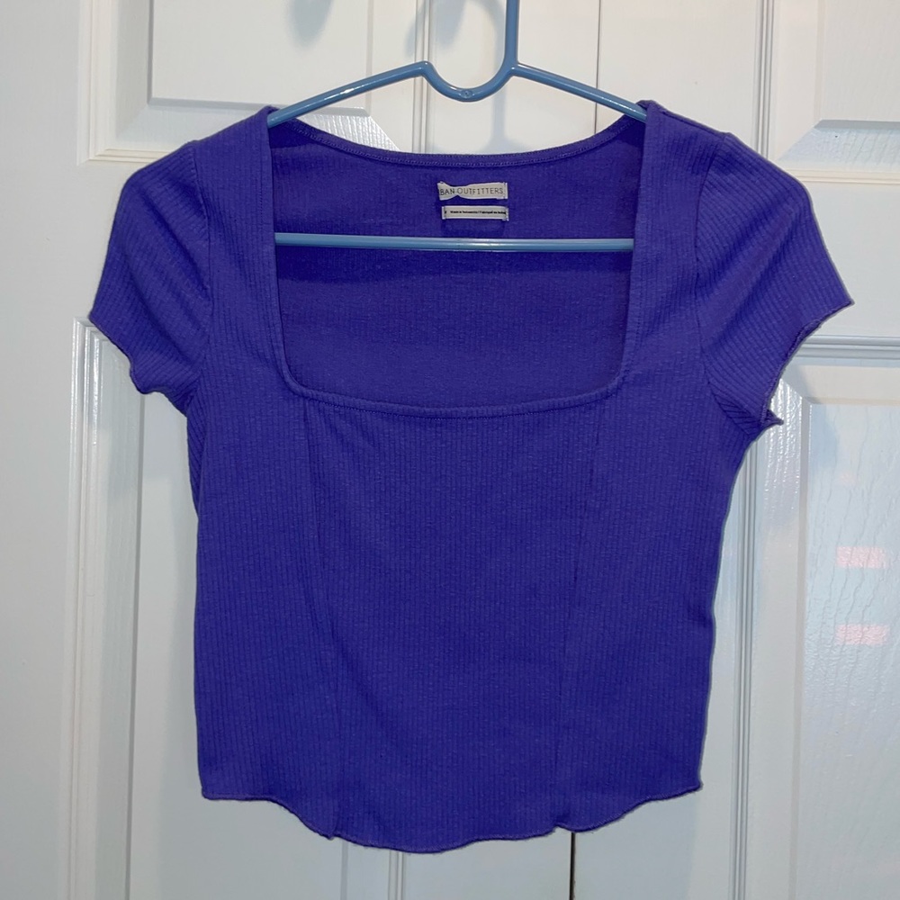 Urban Outfitters Purple Cropped Tee